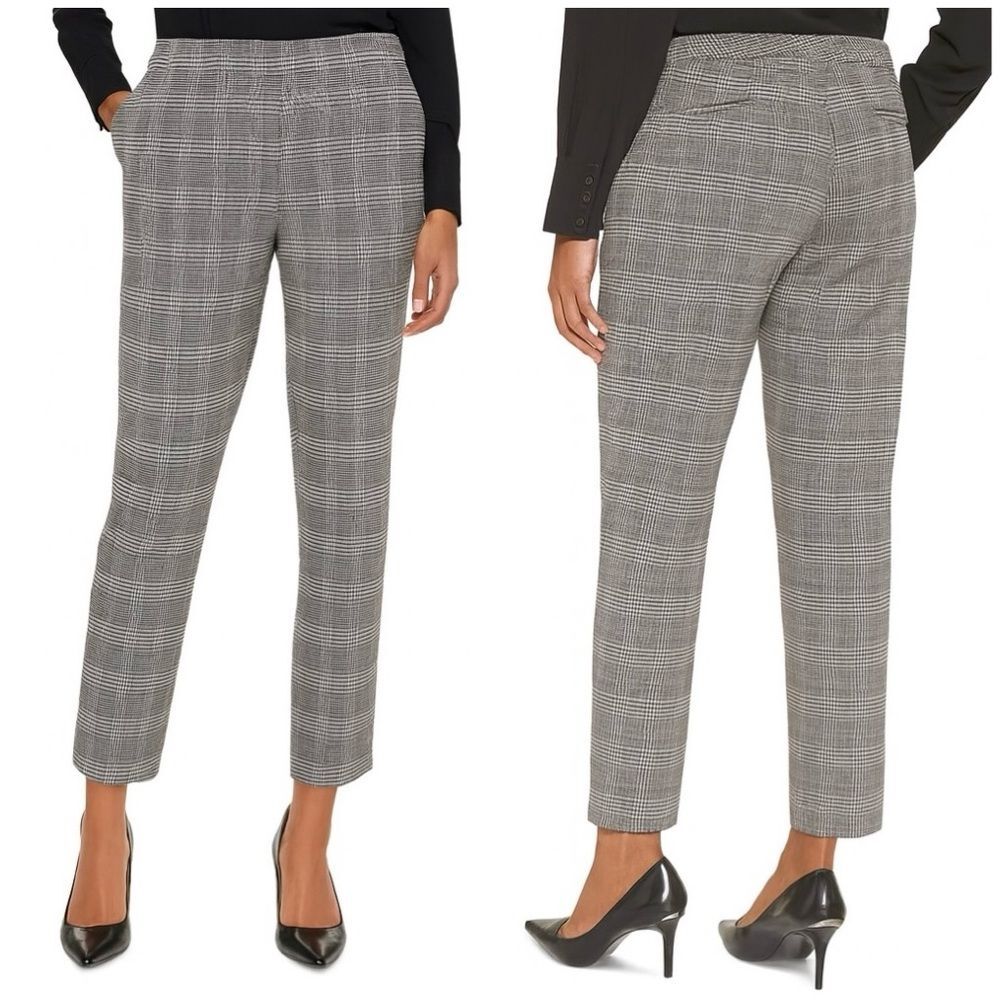 🆕 Calvin Klein X-Fit Houndstooth Slim Leg Ankle Pants
